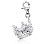 Crown Shaped Silver Charms CH-24